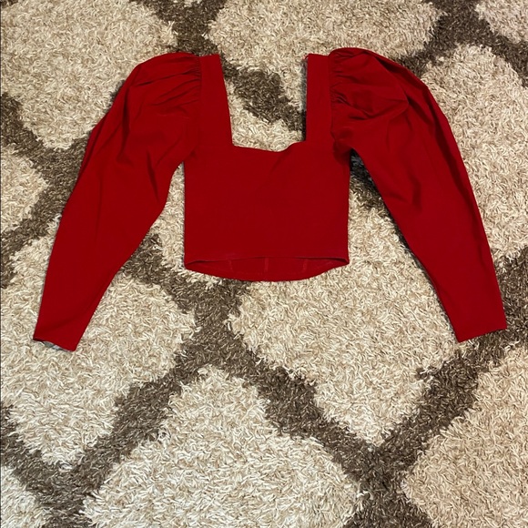 *NEW W/TAG* Zara ruched shoulder cropped top - Picture 6 of 6